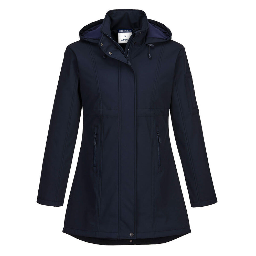 Portwest Carla Women's Hooded Softshell Jacket Water Resistant Breathable