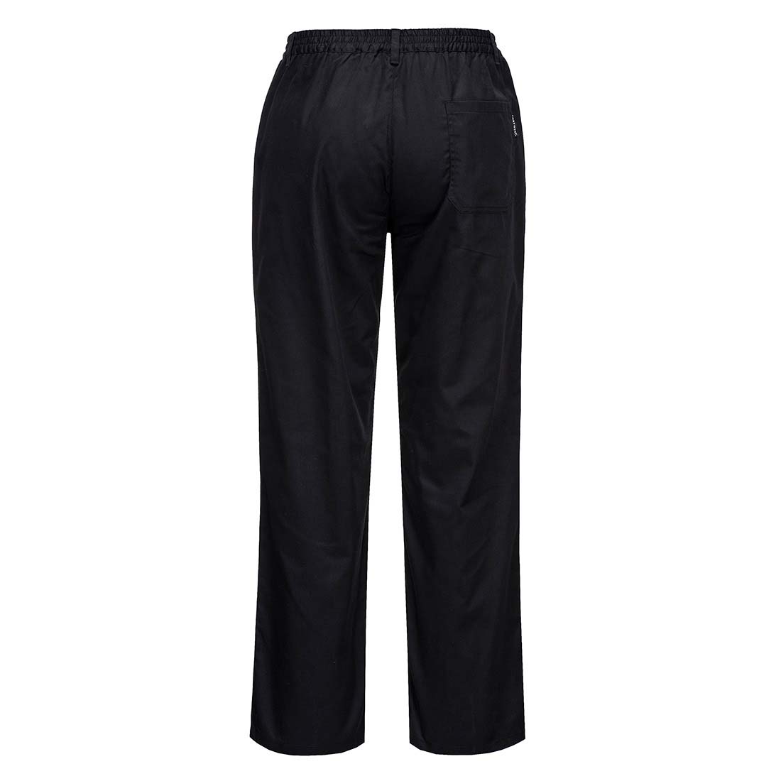 Portwest Women's Chef Trousers Black Rachel Half-Elasticated Kitchen Workwear