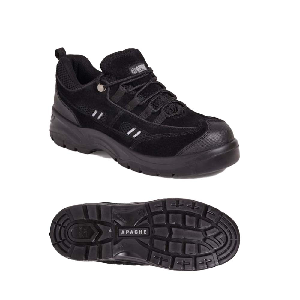 Apache Black Suede Safety Trainer S1P SRC Steel Toe Cap