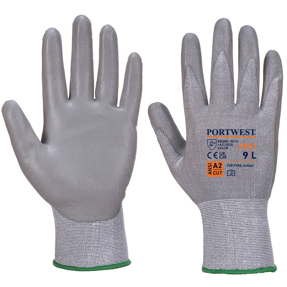 END OF LINE Portwest AP31 Cut Resistant Gloves Level B 18 Gauge Senti Cut Lite