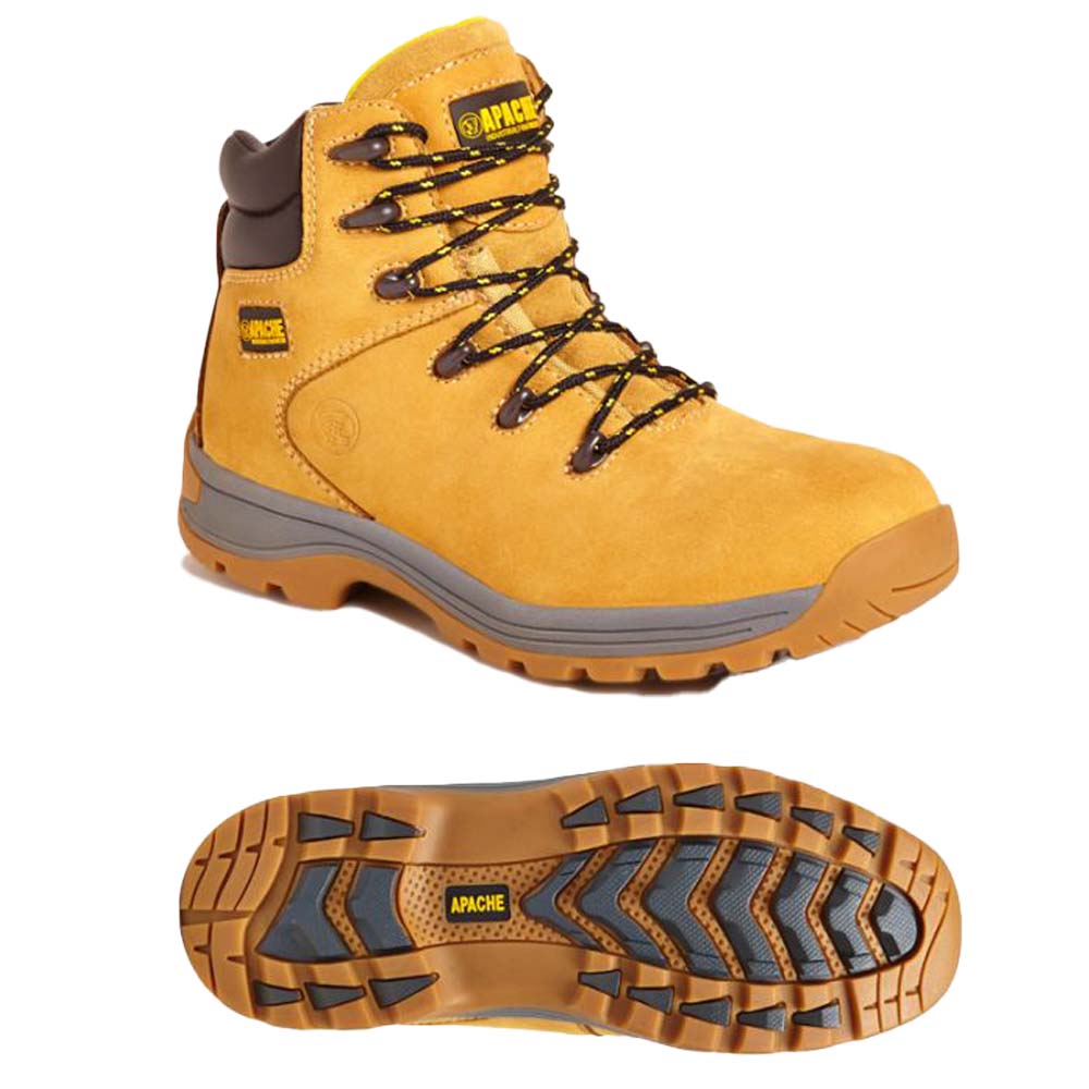 Apache AP314CM Safety Hiker Honey Nubuck Water-Resistant S3 Work Boot