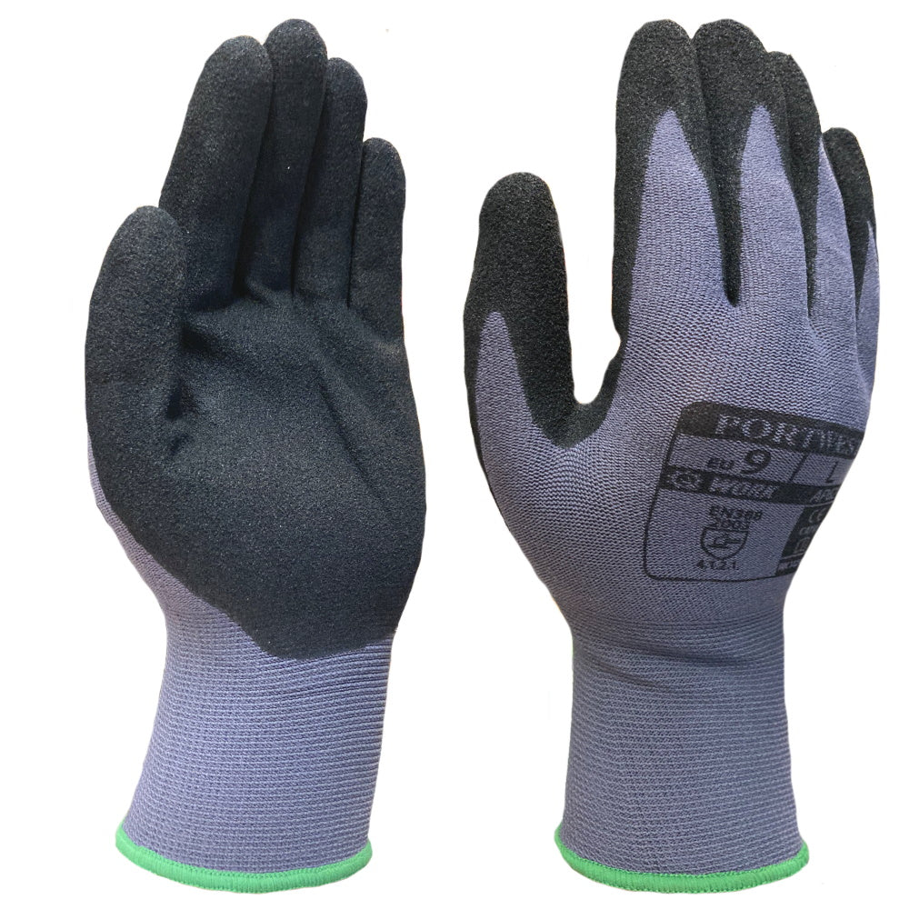 Portwest AP62 Nitrile Work Gloves Water Repellent Grip 15 Sandy Aqua