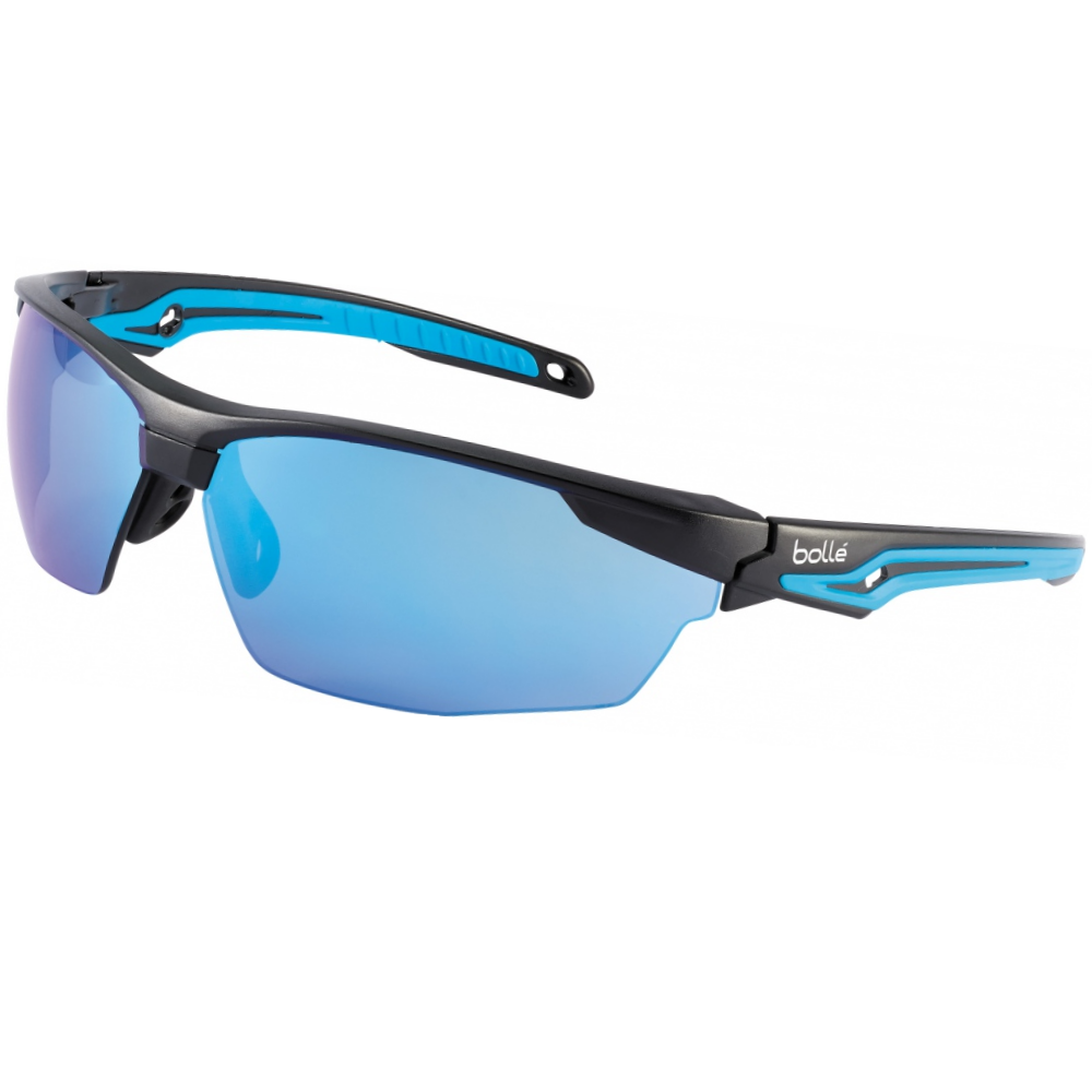 TRYON Flash Blue Lens Wrap-around Safety Glasses