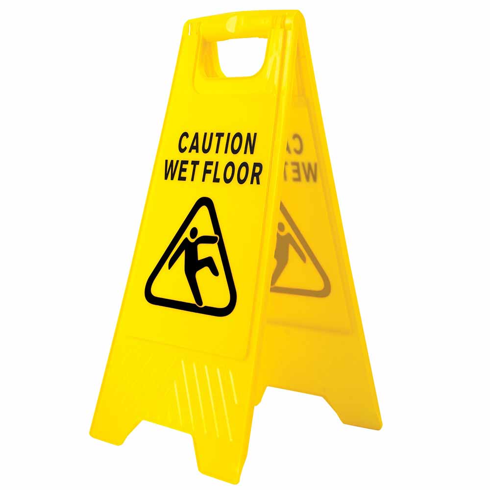 CAUTION WET FLOOR Warning Sign Yellow A-Board