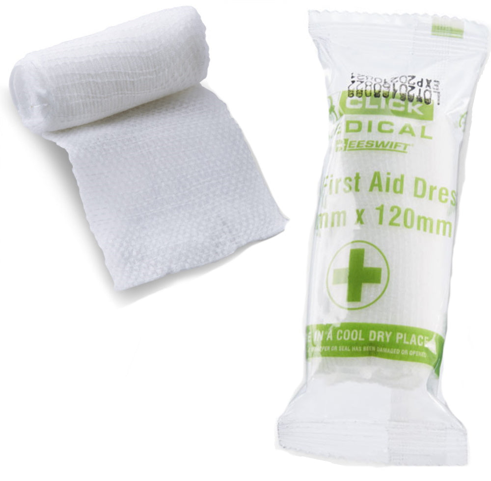 HSE Medium 12 x 12 cm First Aid Dressing x 10