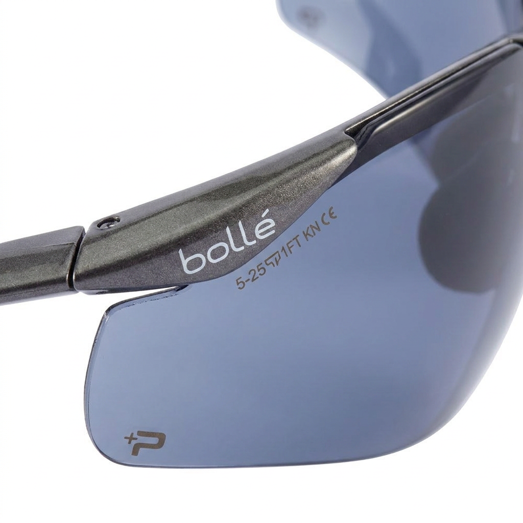 Bolle Contour II Safety Glasses Smoke Platinum