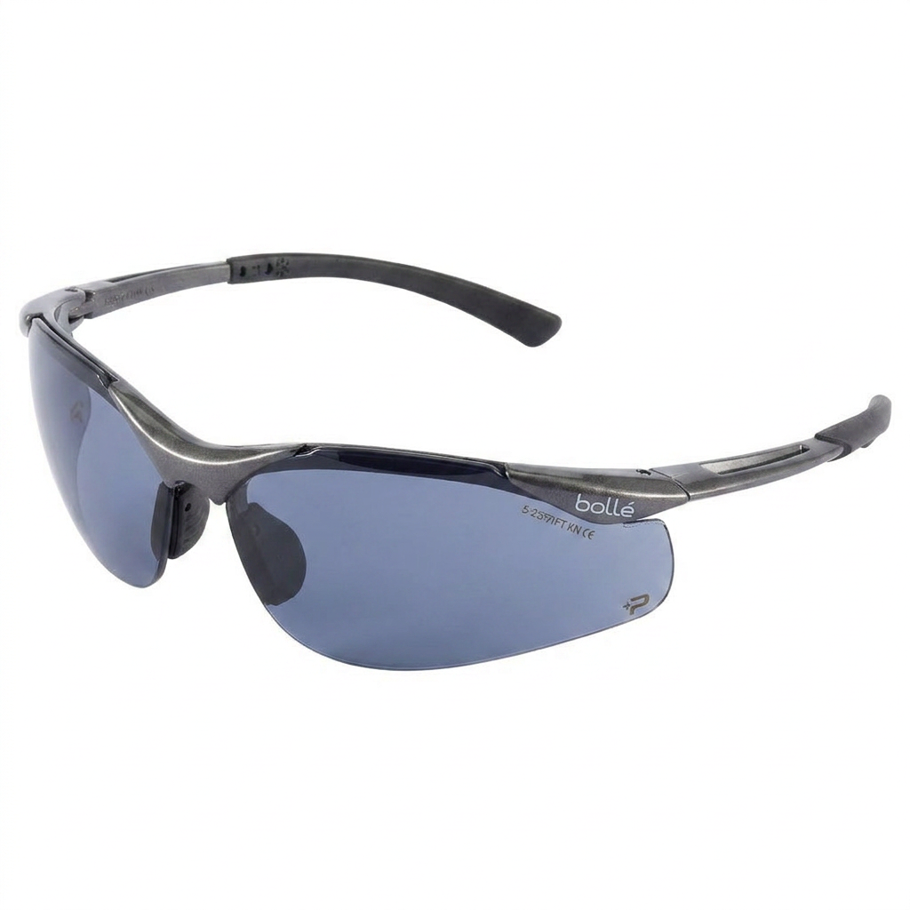 Bolle Contour II Safety Glasses Smoke Platinum