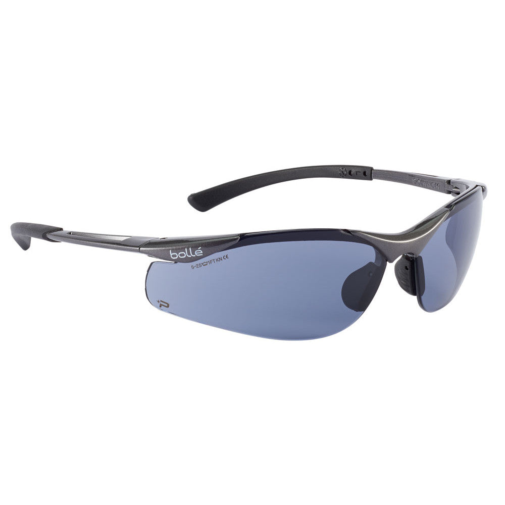 Bolle Contour II Safety Glasses Smoke Platinum