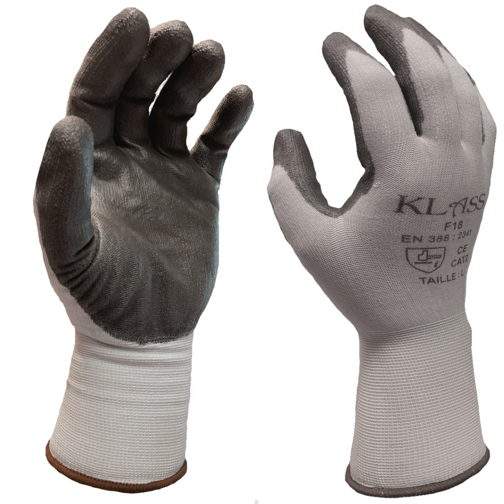 END OF LINE Ultra Lightweight 18 gauge Cut 3 PU Palm on Tsunooga Liner Klass Gloves 2341