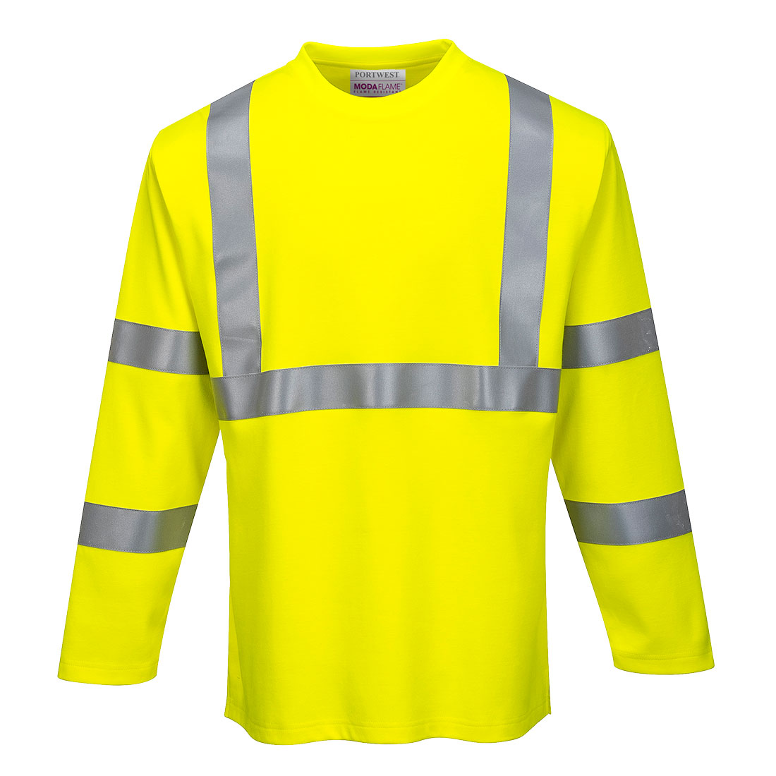 Portwest Workwear Flame Resistant Hi Vis Long Sleeve T-Shirt