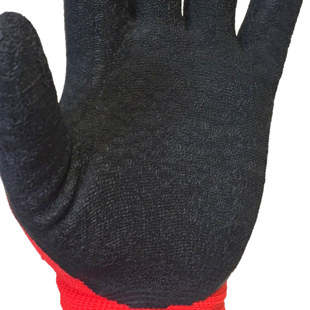 Griplite Latex Gloves 13 Gauge Polyester Crinkle Palm Work Gloves