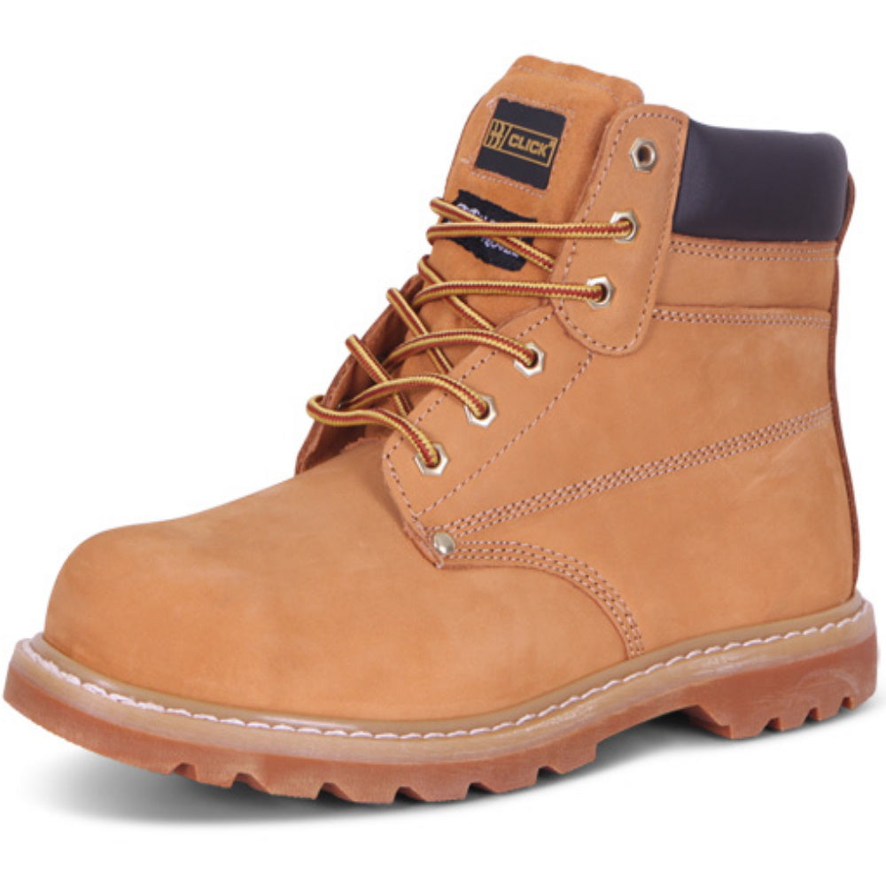 Click Builder Boots Honey Nubuck Safety Work Boots SBP