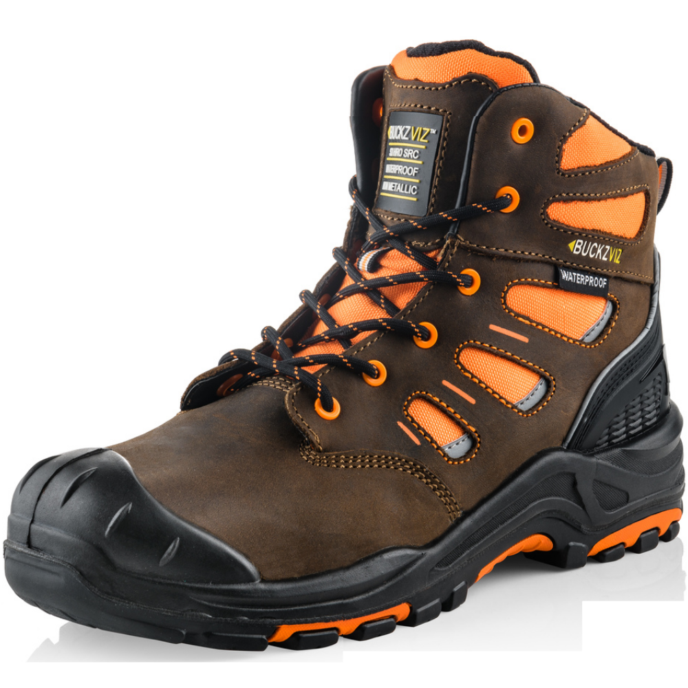 Hi-Viz Waterproof Safety Boots Cordura® and Leather S3