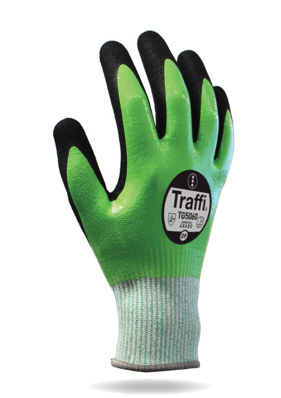Traffi TG5060 Cut Level C Water Resistant Nitrile Glove