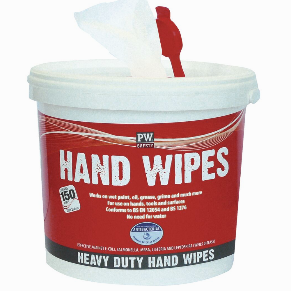 Industrial Hand Wipes for Oil & Grease Travel Bucket x 150
