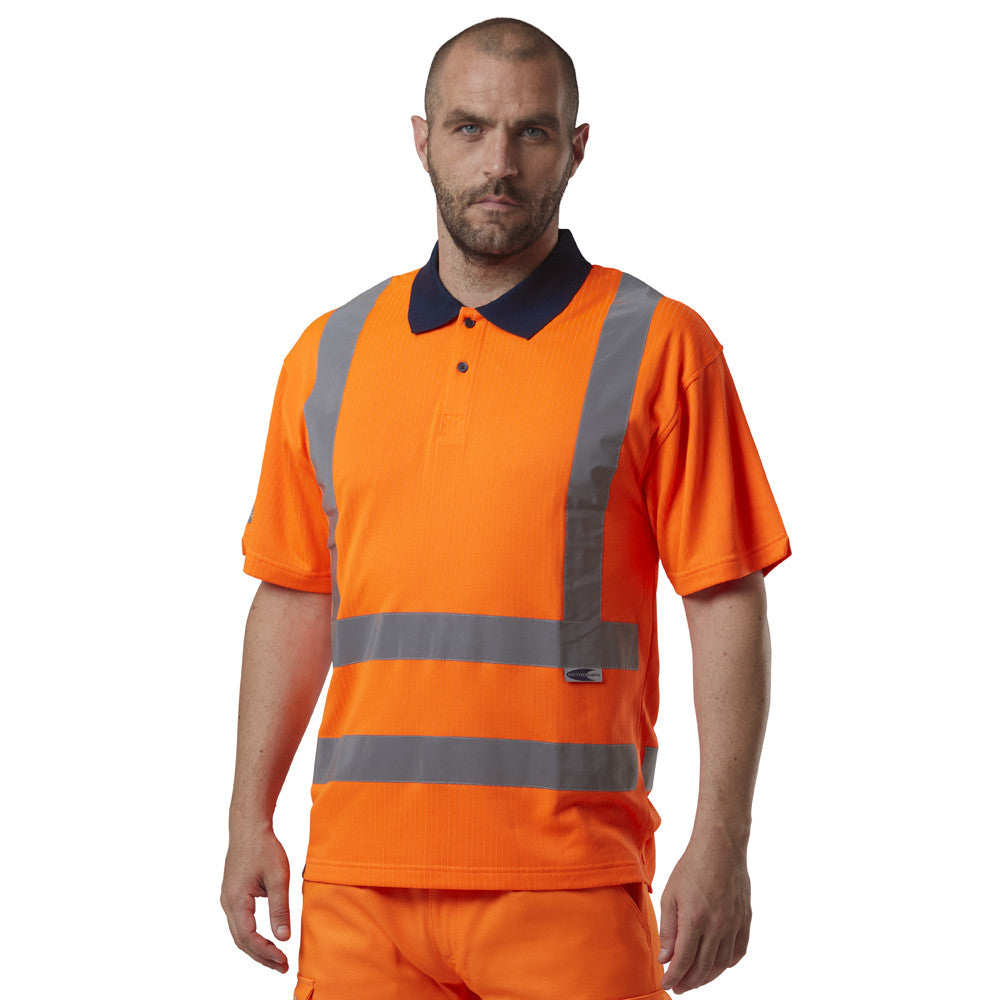 Leo Workwear Hi Vis Polo Shirt ISO 20471 Class 2