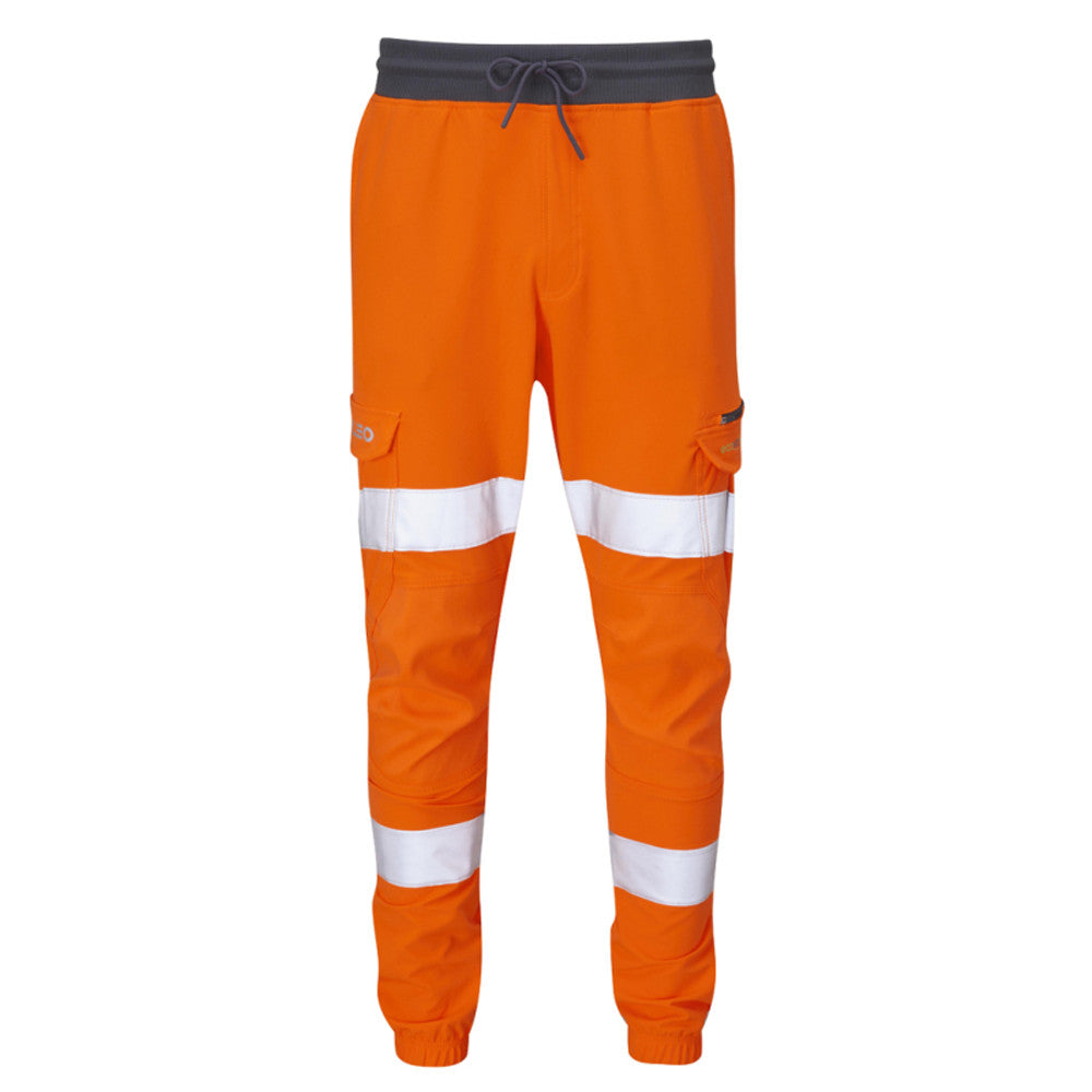 Leo Hawkridge Hi-Vis 4X Stretch Trousers EcoViz Railway Orange