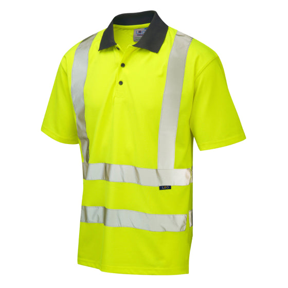 Leo Workwear Hi Vis Polo Shirt Orange or Yellow Class 2