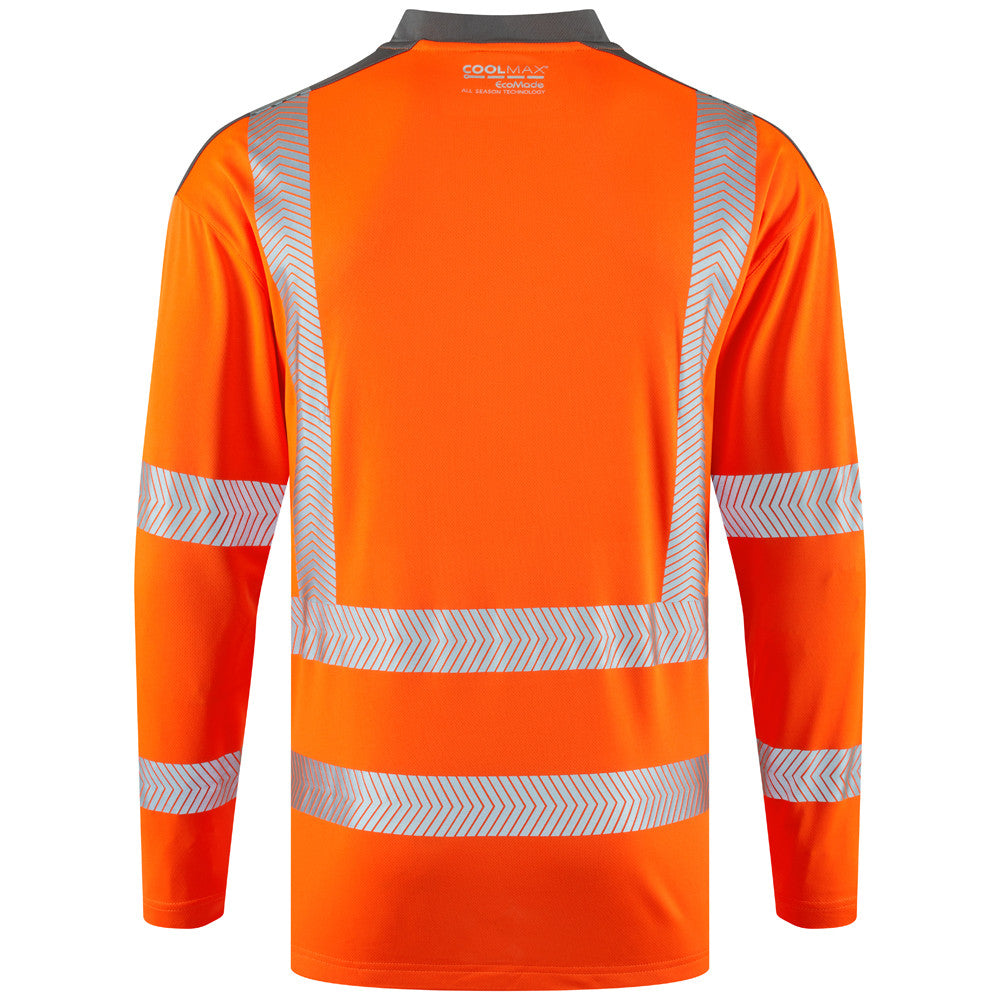 Leo Watermouth Hi-Vis COOLMAX Base Layer Long Sleeve T-Shirt ISO 20471