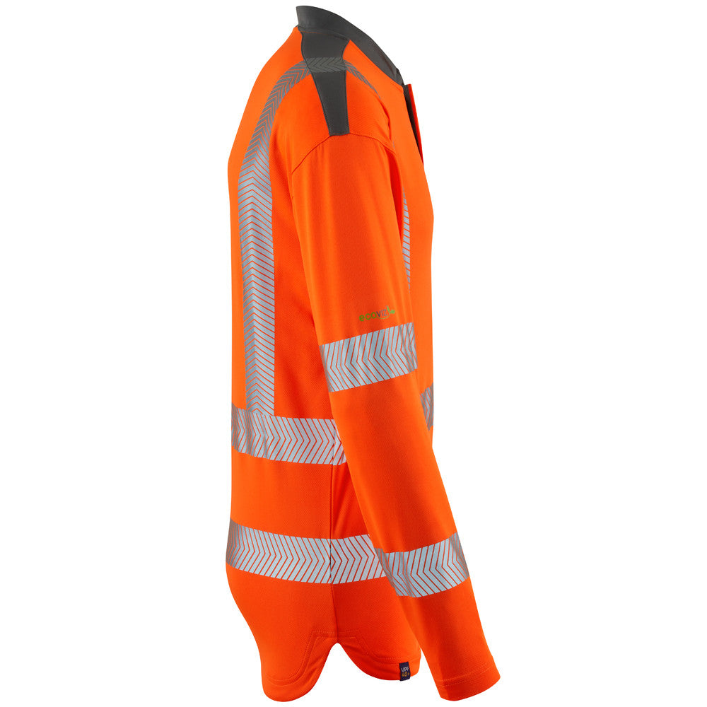 Leo Watermouth Hi-Vis COOLMAX Base Layer Long Sleeve T-Shirt ISO 20471