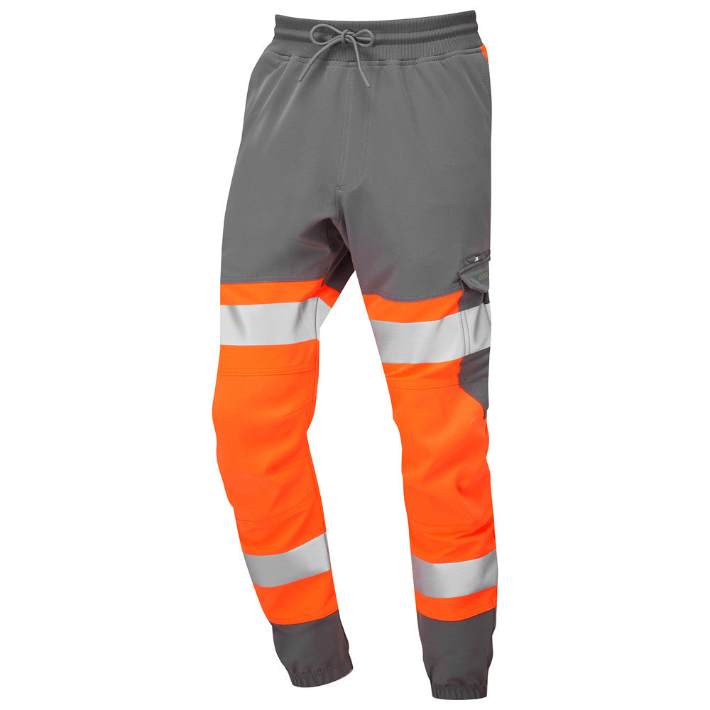 Leo Workwear Hawkridge Hi Vis Stretch Trousers Orange