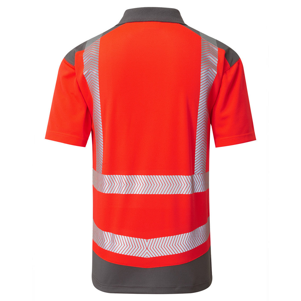 Leo Workwear Hi Vis Polo Shirt ISO 20471 Class 2 Red