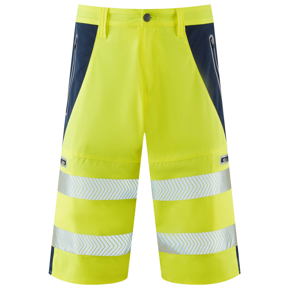 Leo Workwear Hi Vis Shorts ISO 20471 Class 1 Yellow