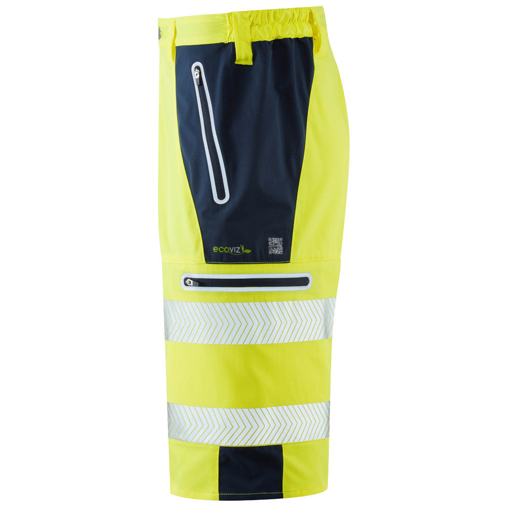 Leo Workwear Hi Vis Shorts ISO 20471 Class 1 Yellow
