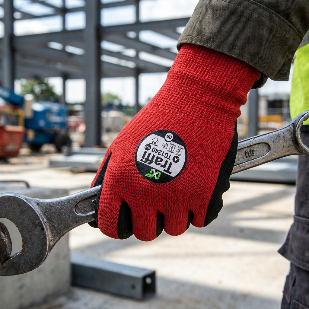 Traffi TG1240 Nitrile Work Gloves Cut Level A LXT