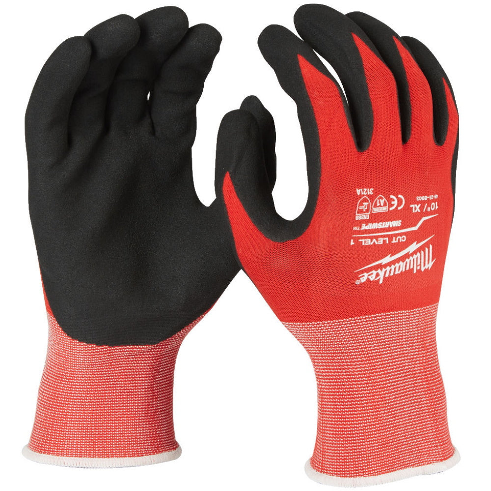 Milwaukee Cut A Work Gloves Nitrile SmartSwipe Touch Screen Gloves