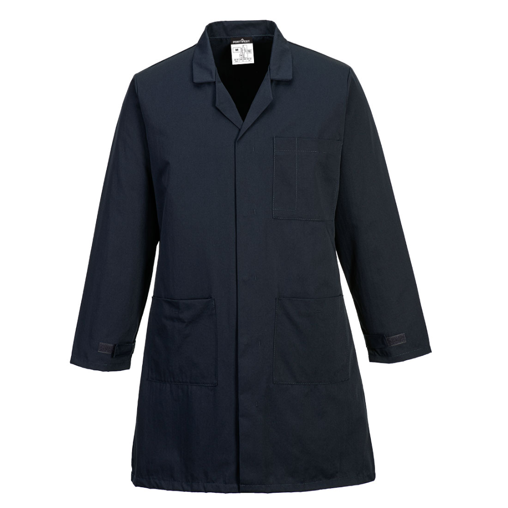 navy lab coat