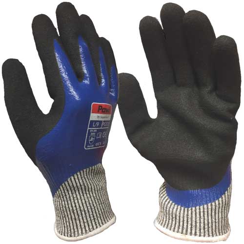 Pawa PG510 Cut Level D Work Gloves Oil Repellent Nitrile