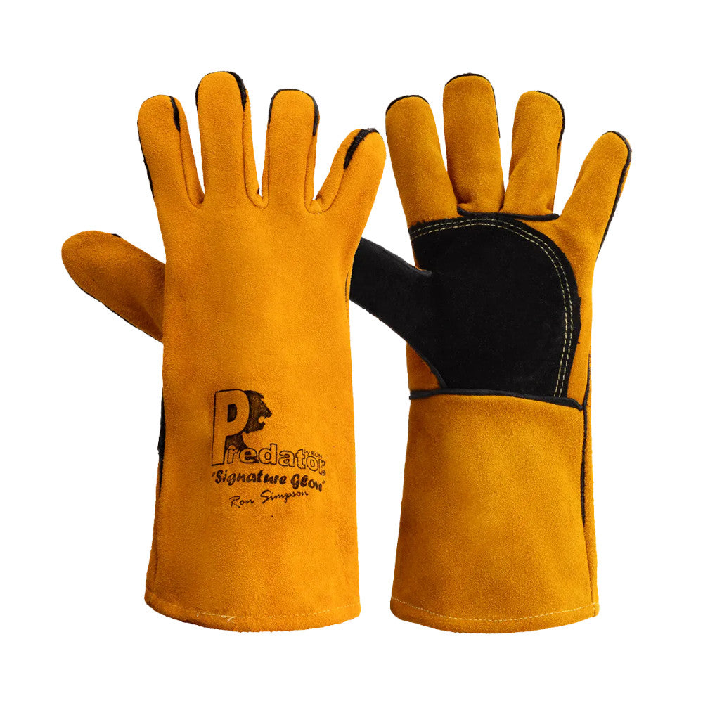 Predator Signature MIG Welding Gauntlet Gold Leather