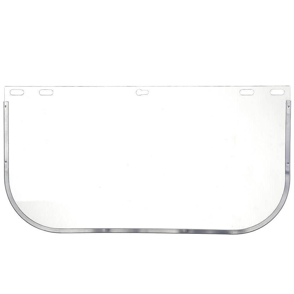 Replacement Clear Polycarbonate Visor with Aluminum Edge