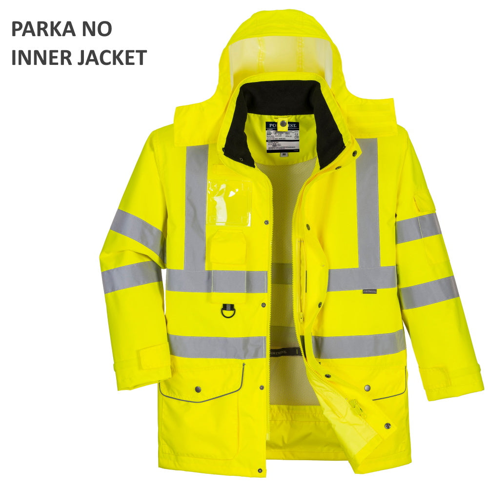 Portwest S427 Hi-Vis 7-in-1 Traffic Jacket Waterproof Breathable
