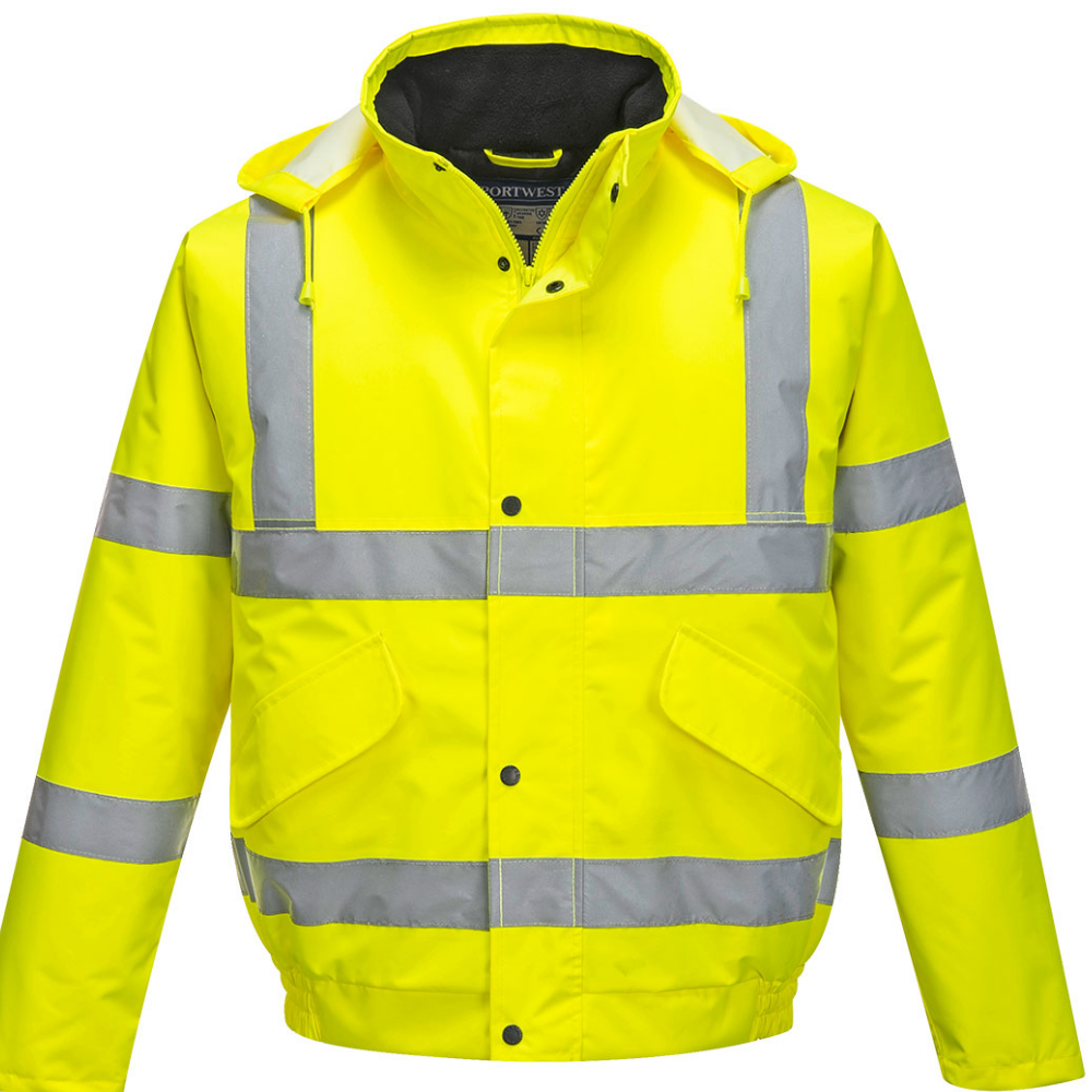 Portwest S463 Hi Vis Bomber Jacket Class 3 Railspec Waterproof Work Coat