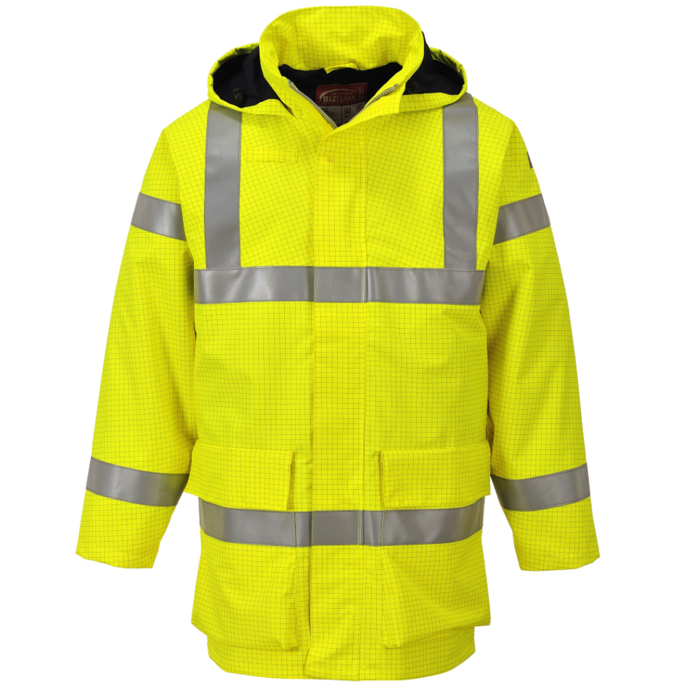 Portwest S774 Flame Resistant Hi-Vis Rain Jacket ARC3 Waterproof