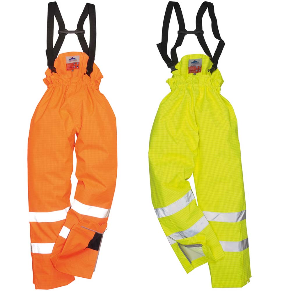 Class 3 ARC Flash (25 Cal/cm²) Hi Vis Fire Retardant A/Static Railspec Waterproof Trousers
