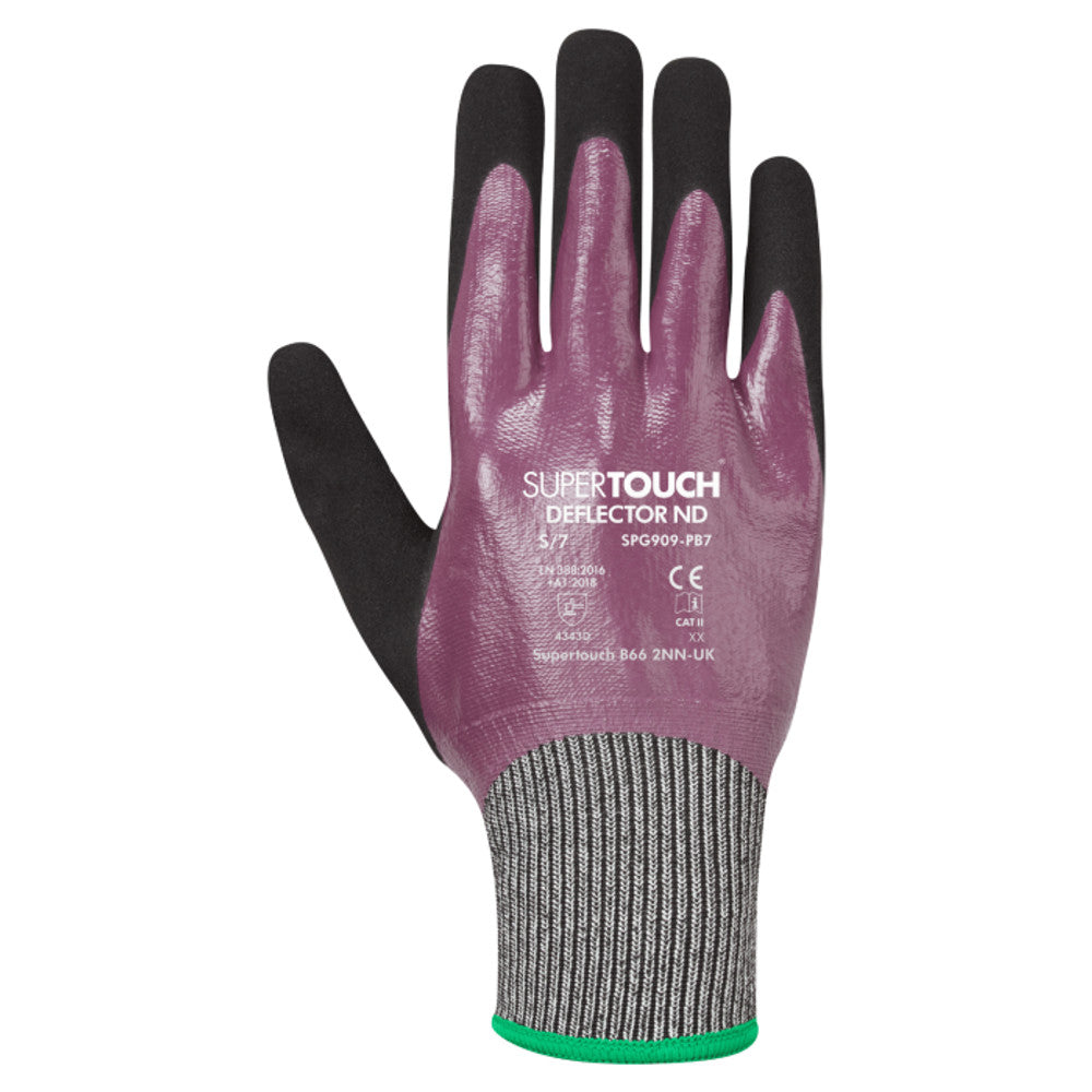 Supertouch Deflector Cut Level D Nitrile Work Gloves