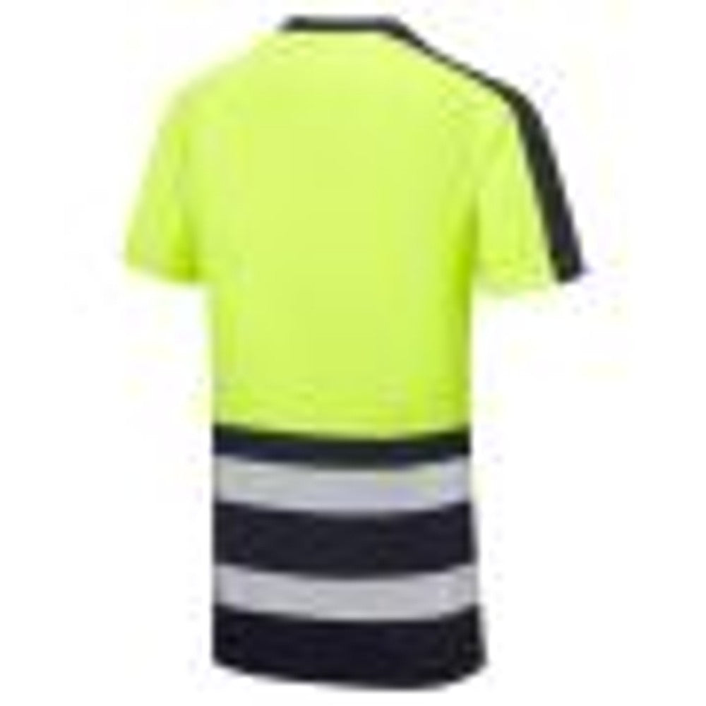 Supertouch Hi Vis Eco CoolAir T-Shirt Yellow/Navy