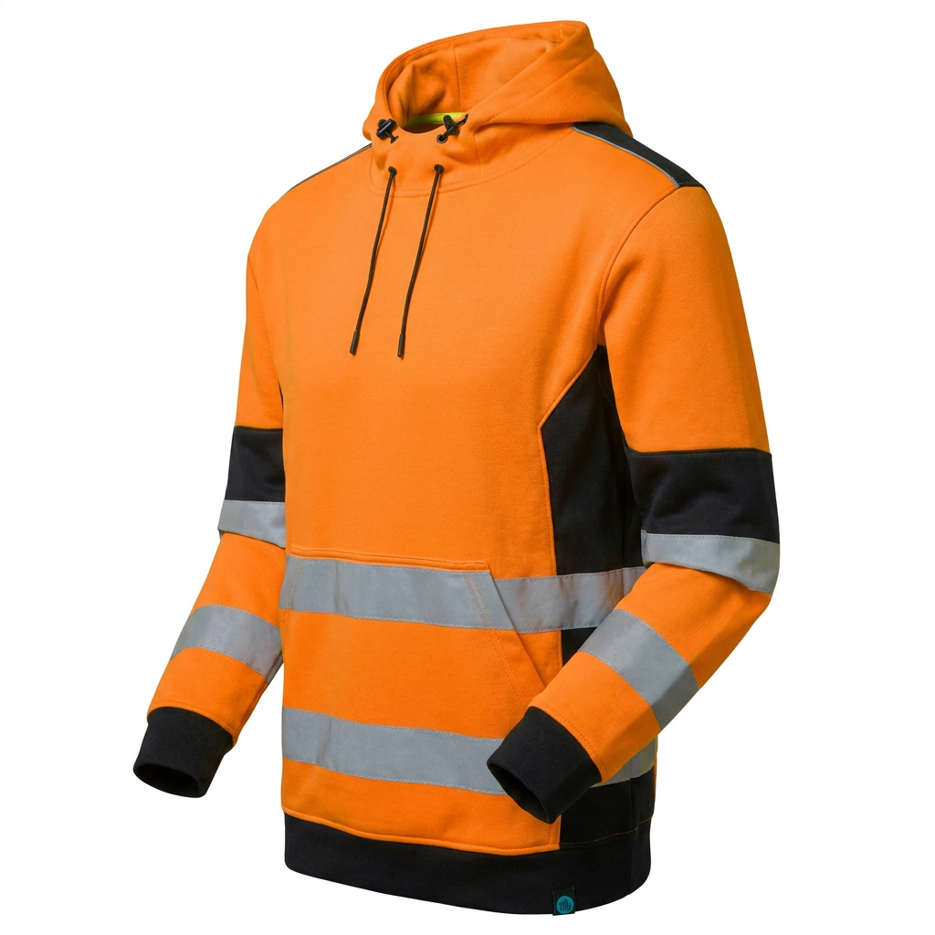 Supertouch Hi-Vis Eco Hoodie Orange Class 2 Rail