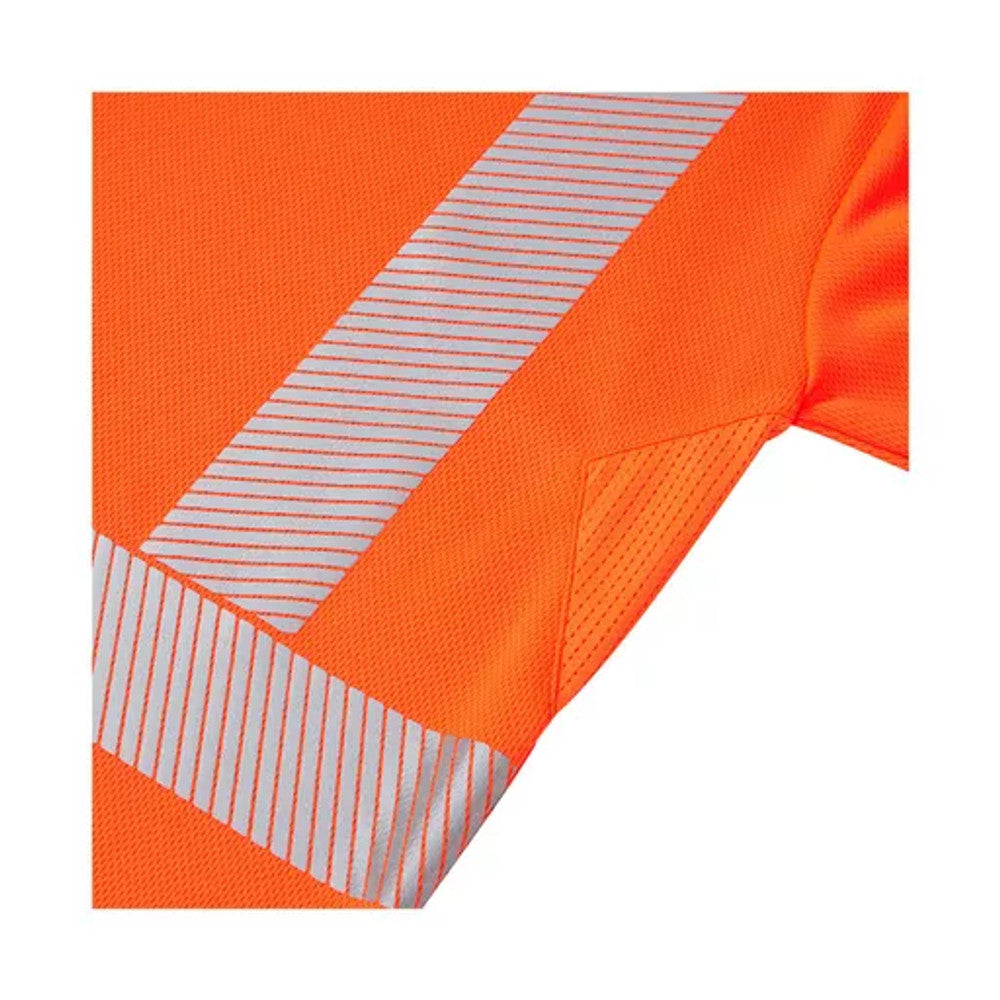 Supertouch Hi Vis Long Sleeve Polo Orange Class 2