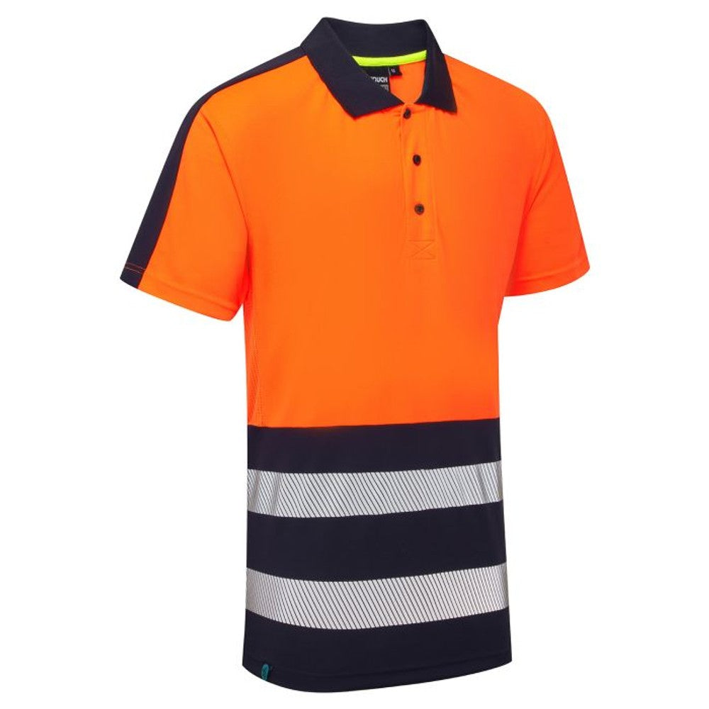 Supertouch Hi Vis Polo Shirt Orange Recycled CoolAir