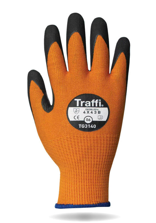 Traffi TG3140 Nitrile Foam Gloves Cut Level B