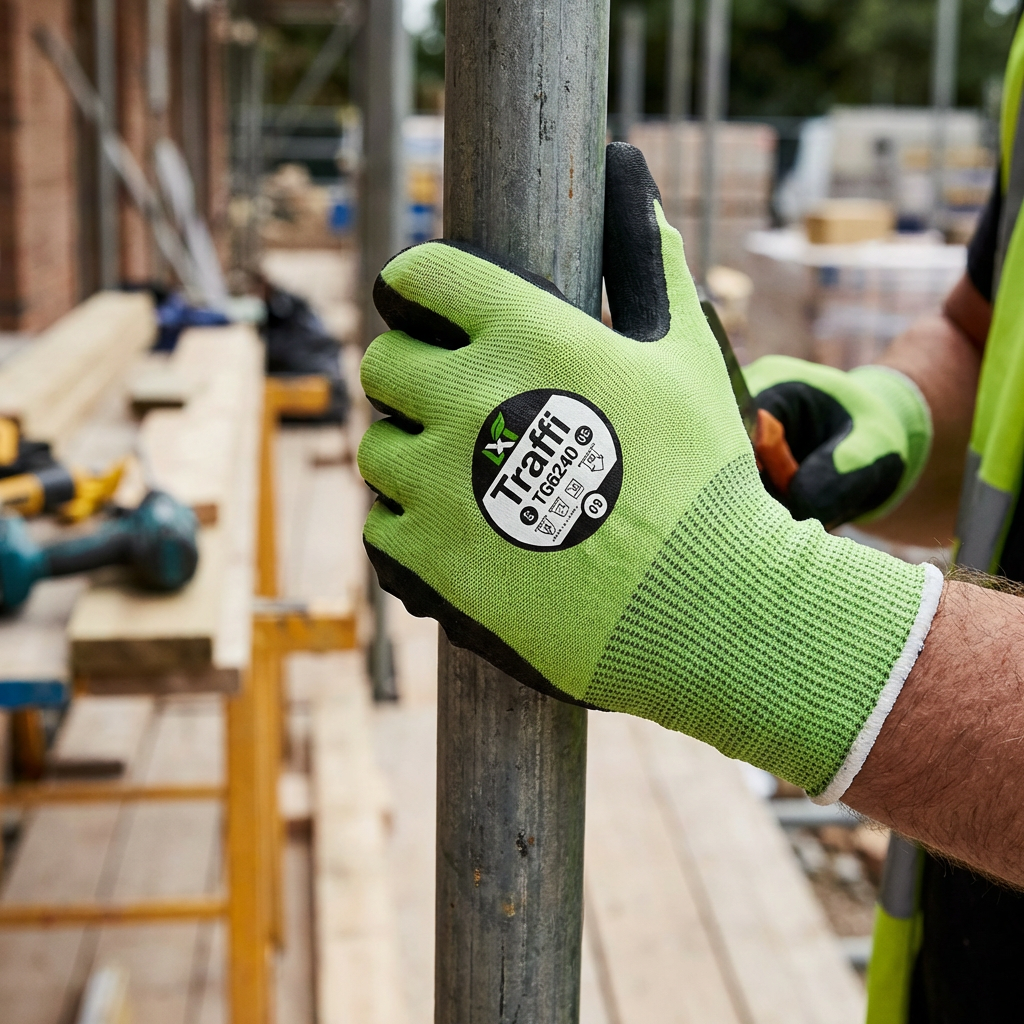 Traffi TG6240 Cut Level E Nitrile Gloves LXT