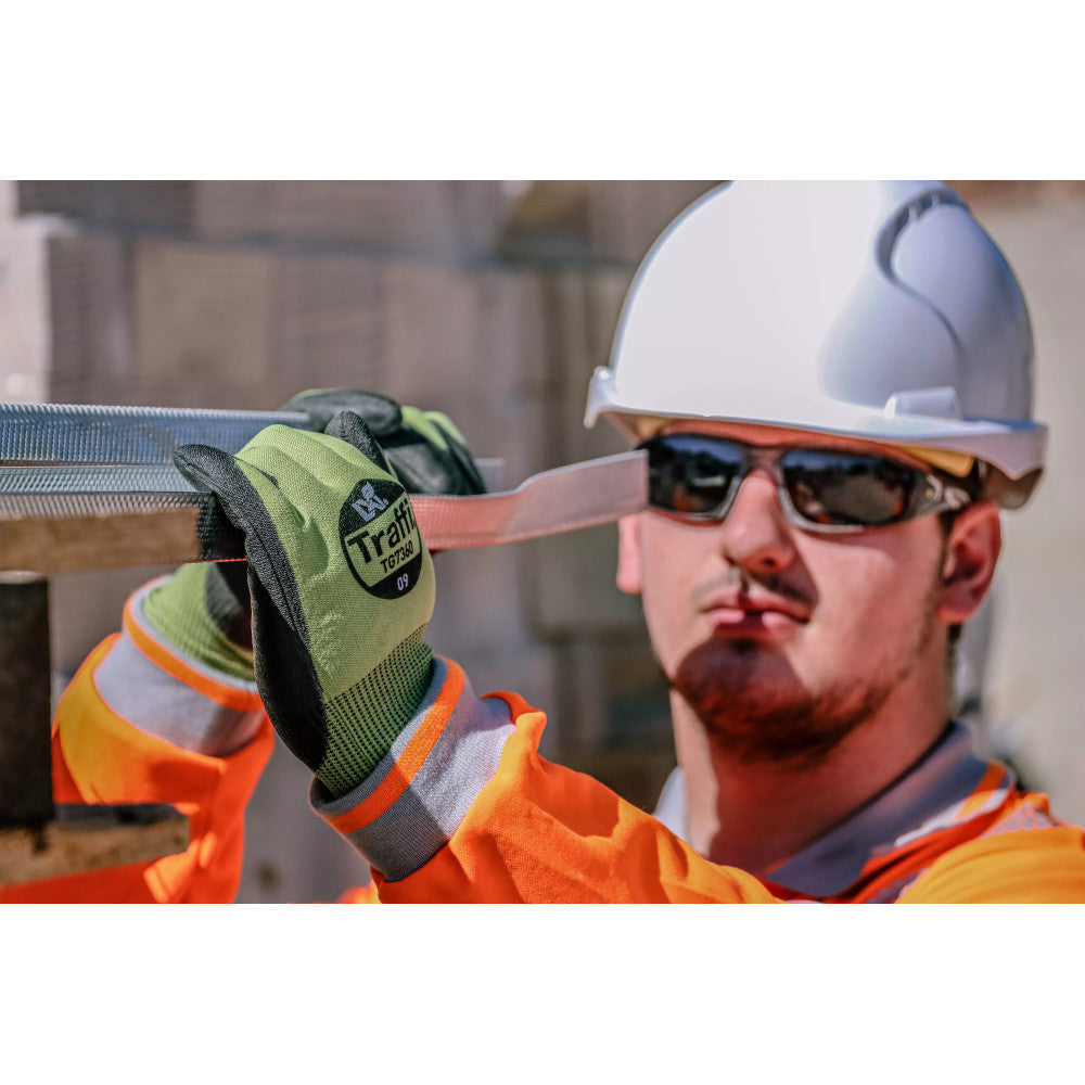 Traffi 7360 Cut Resistant Gloves Level F Ultrafine 18 gauge PU Coated