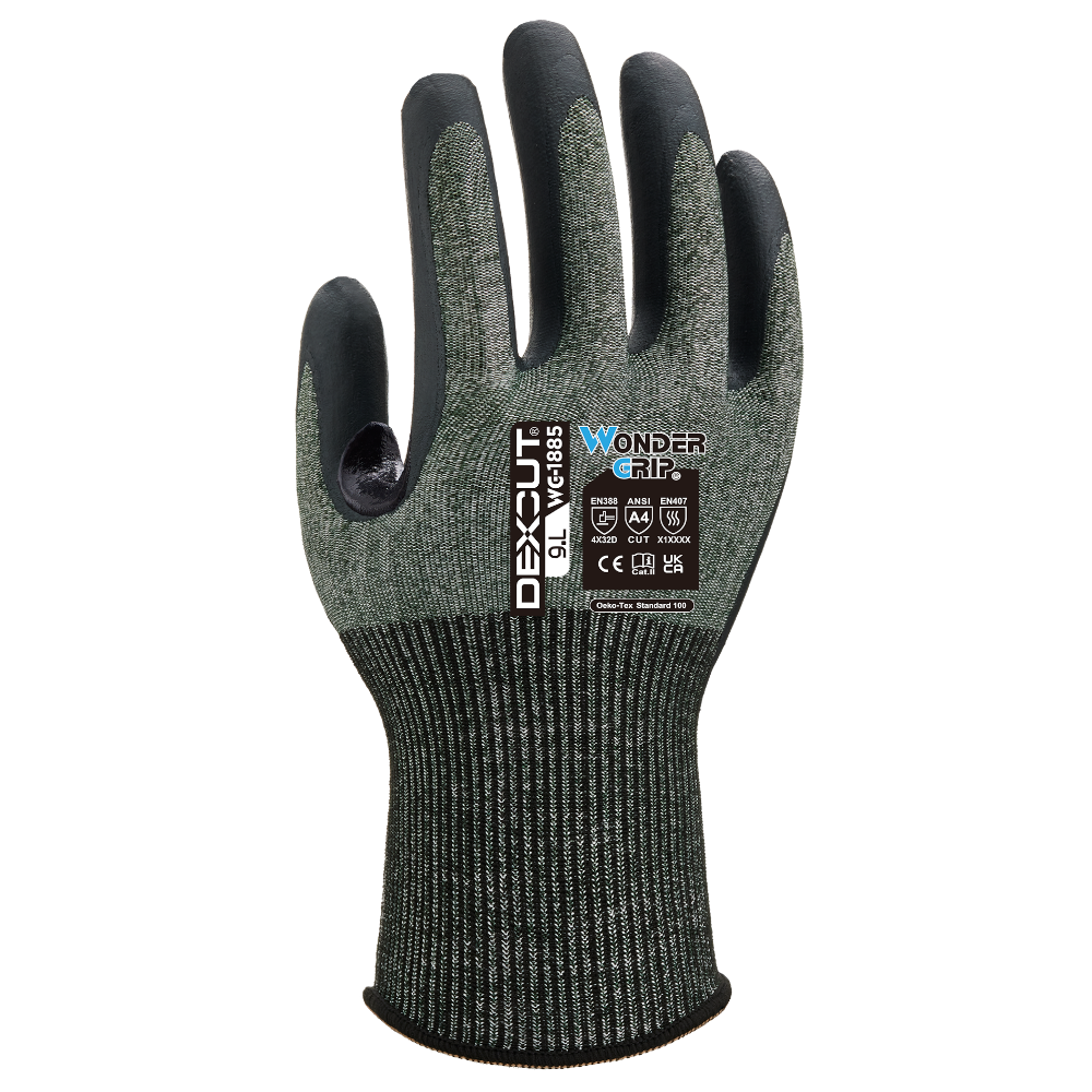 Wondergrip WG-1885 Cut Resistant Gloves Level D HPPE Safety Work Gloves