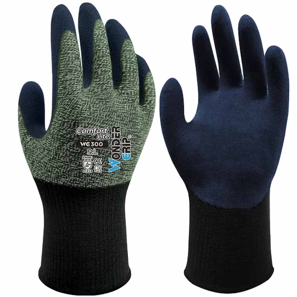 Wondergrip WG-300 Comfort Lite Latex Work Gloves EN 388 Certified
