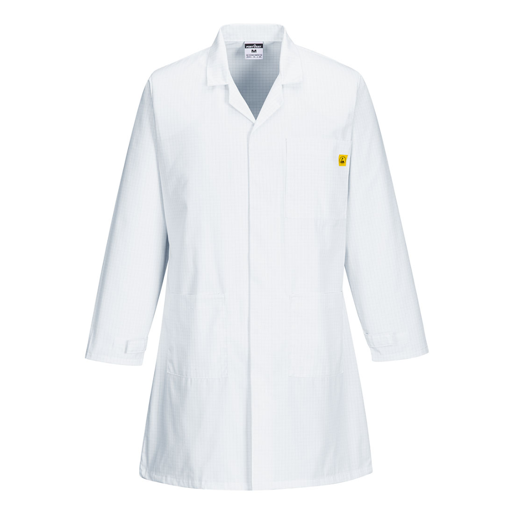 white lab coat