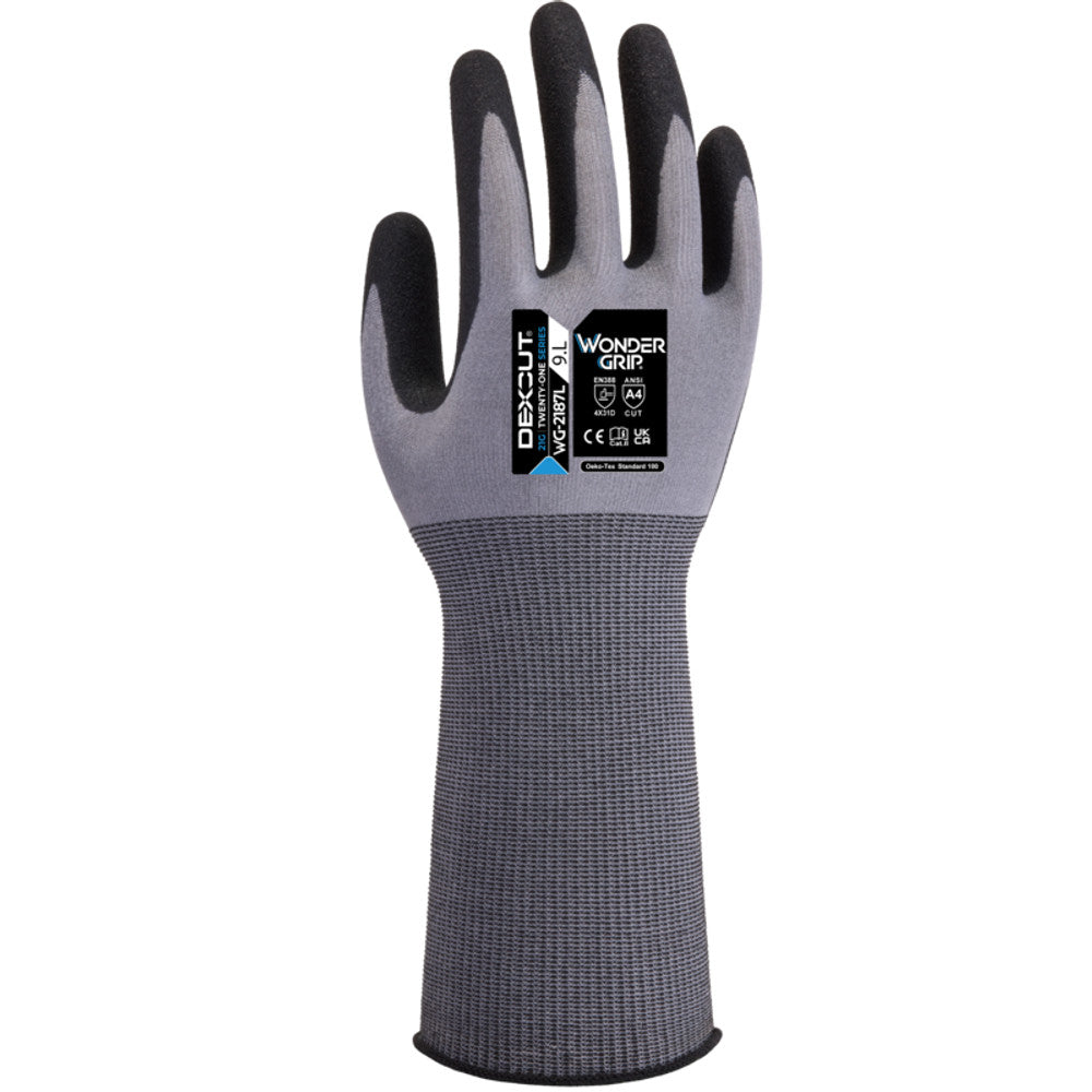 Wondergrip Dexcut Cut Resistant Gloves Level D A4 Extended 30cm Safety Gloves